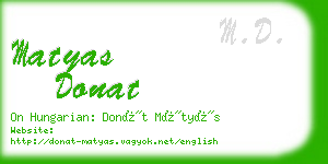 matyas donat business card